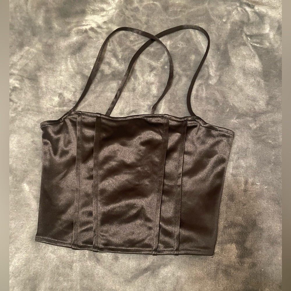 H&M lace up top | size:xs